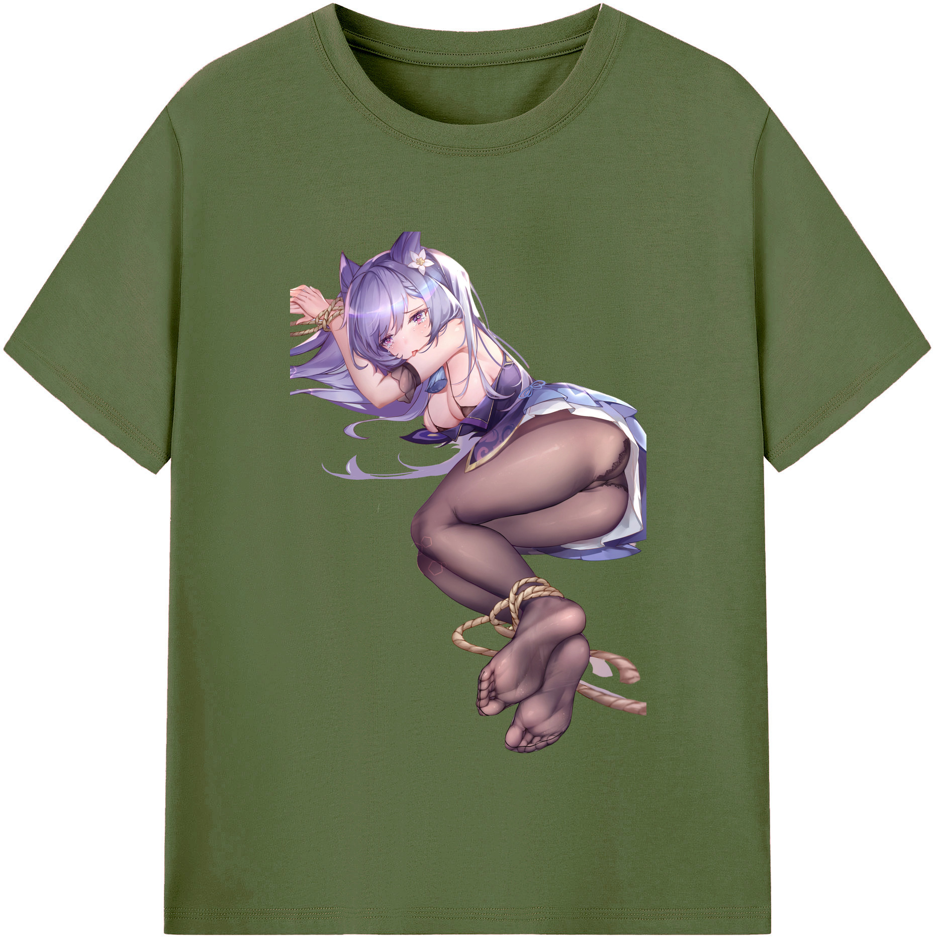 げんし神 刻晴 こくせい genshin Kokusei 綿100％半袖Tシャツ（フロントプリント）